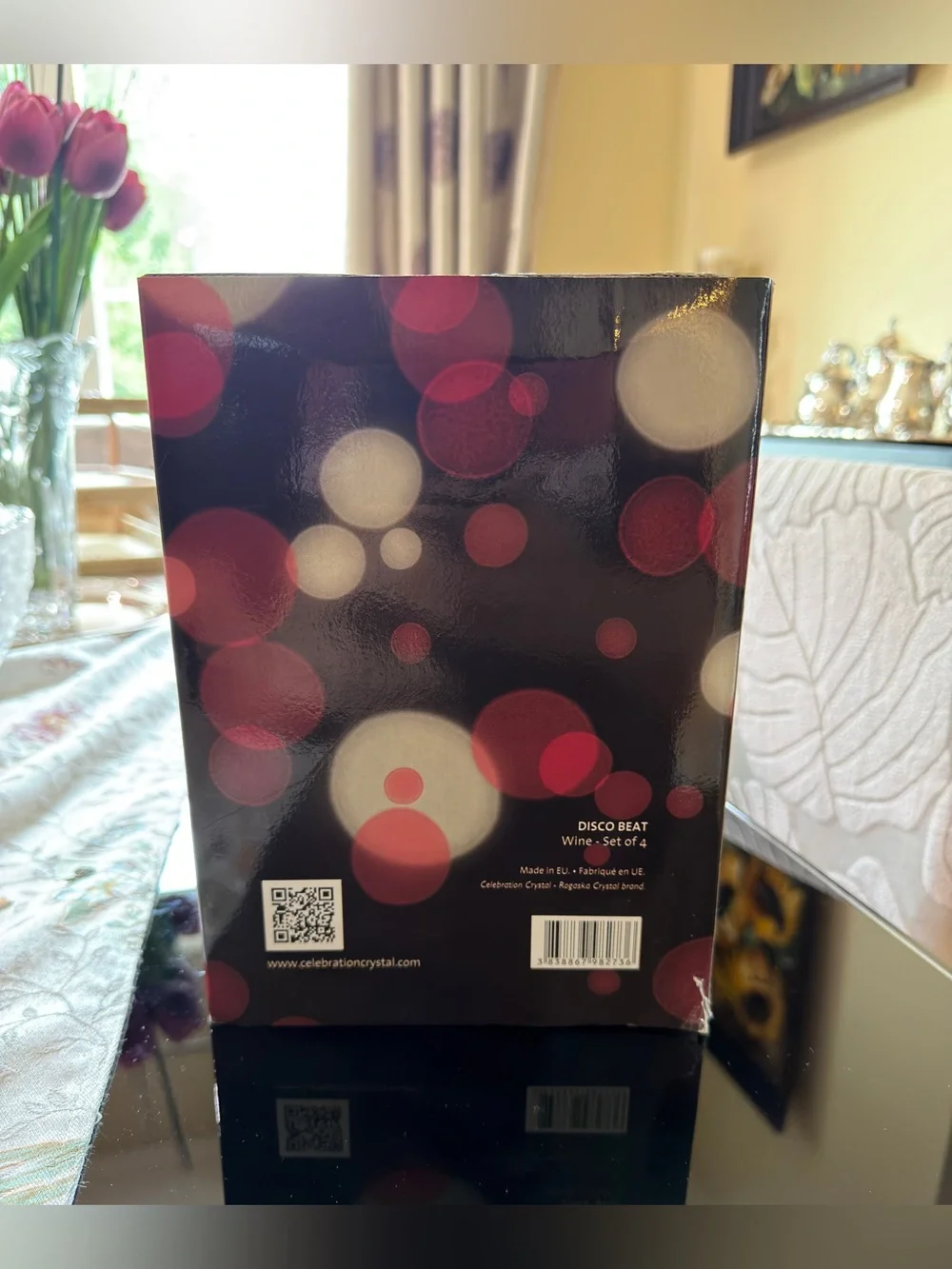 Rogaska Celebration Crystal Disco Beat Crystal Wine Glasses Set of 4 – Mint!!!